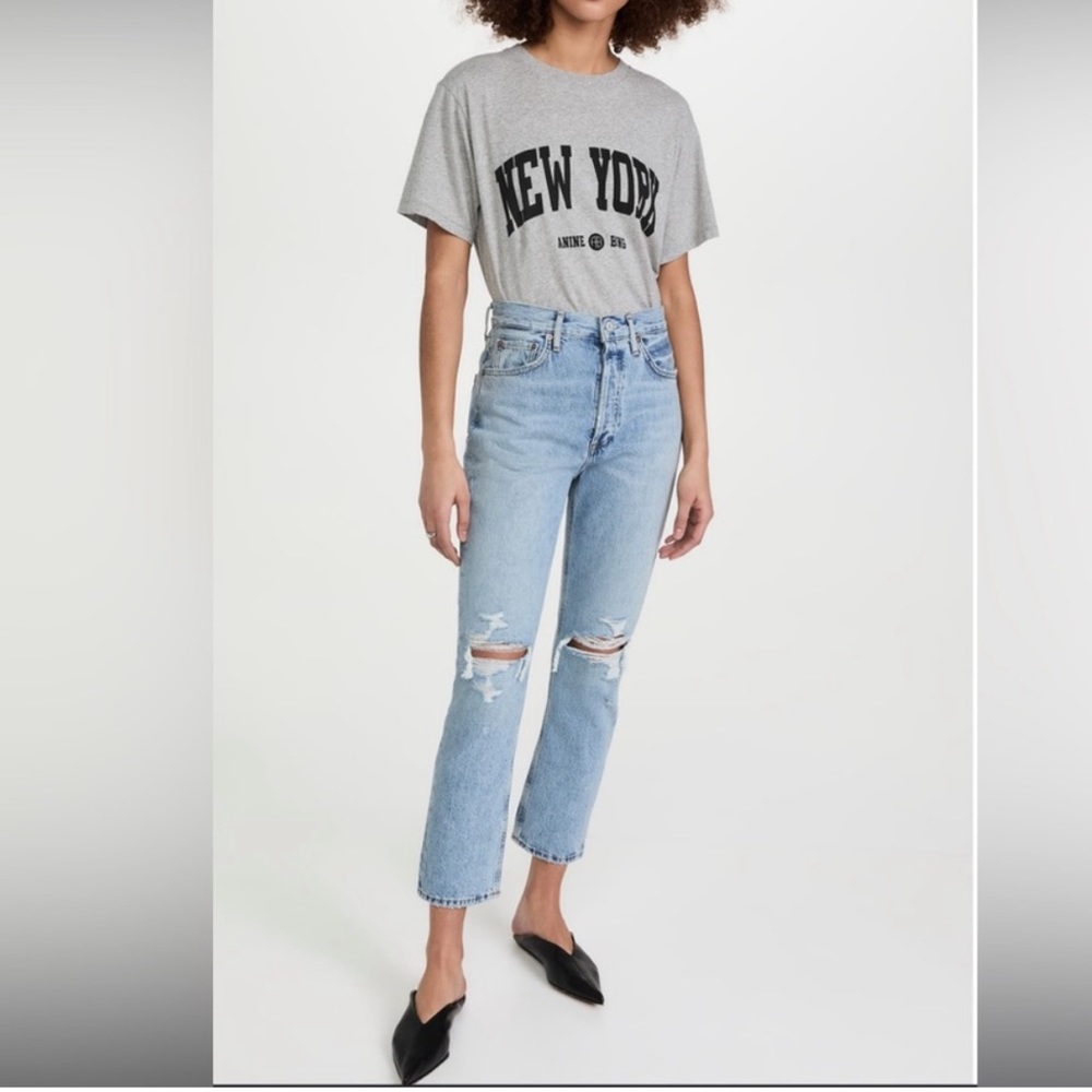 AGOLDE Riley High Rise Straight Crop in Blitz